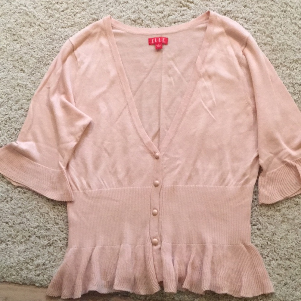 V neck bottom down sweater